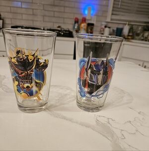 Set of 2 Transformers Glass Tumblers